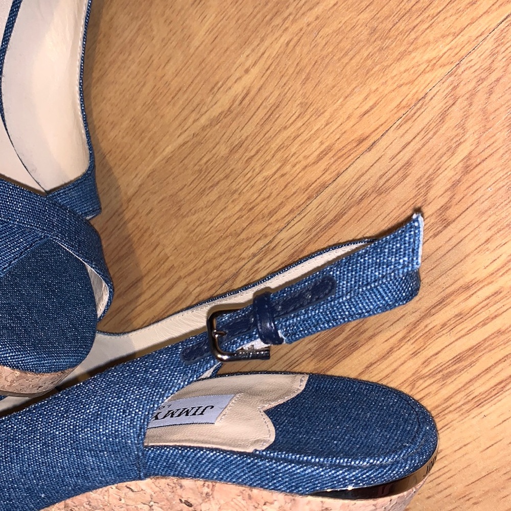 NWOB Jimmy Choo Amely Slingback Wedge Sandal, 7 - Picture 10 of 14